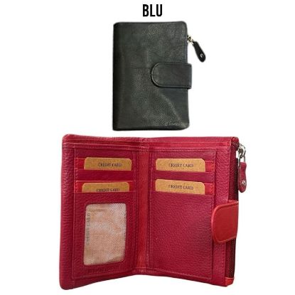 Immagine di PORTAFOGLIO DONNA NAVY 1pz VERA PELLE