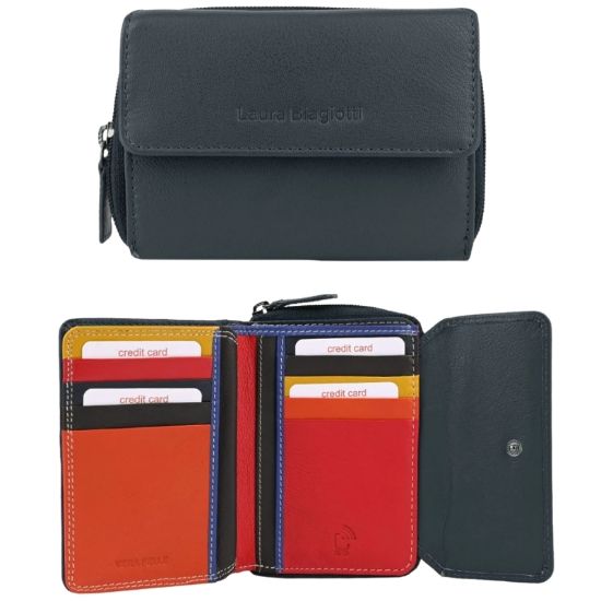 Picture of PORTAFOGLIO DONNA BIAGIOTTI BLU 1pz VERA PELLE