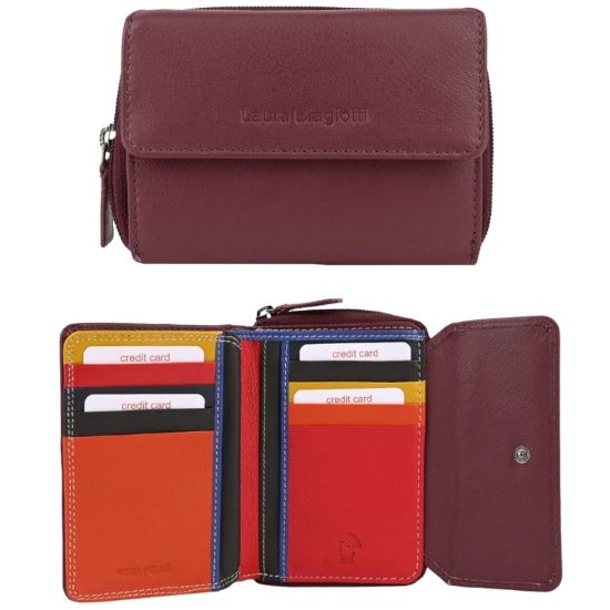 Picture of PORTAFOGLIO DONNA BIAGIOTTI BORDEAUX 1pz VERA PELLE