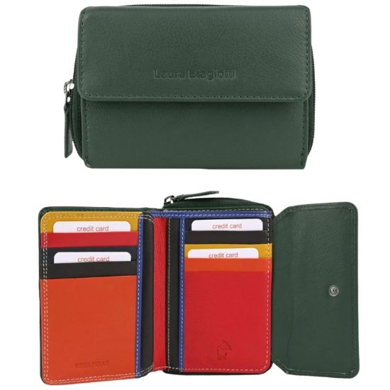 Picture of PORTAFOGLIO DONNA BIAGIOTTI VERDE 1pz VERA PELLE