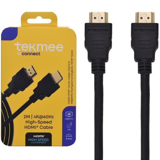 Immagine di CAVETTO HDMI 4K HIGH SPEED 2mt - TEKMEE
