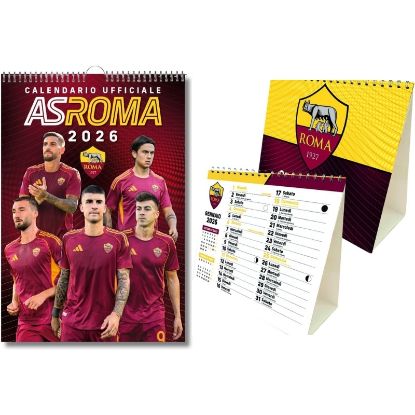 Immagine di CALENDARI UFFICIALE ROMA 1pz VERTICALE + TAVOLO 2026