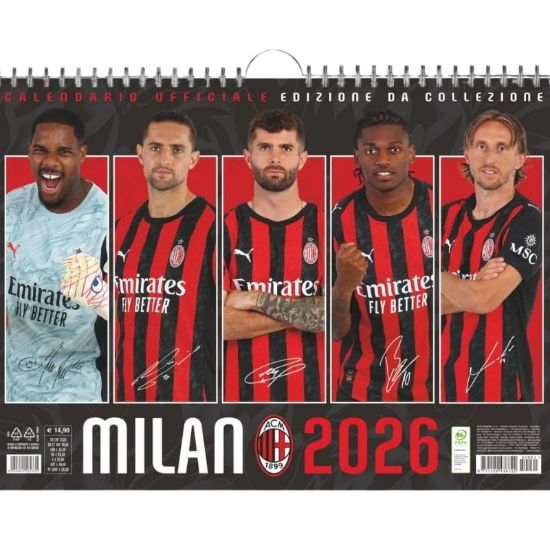 Immagine di CALENDARI UFFICIALE MILAN 1pz ORIZZONTALE 2026