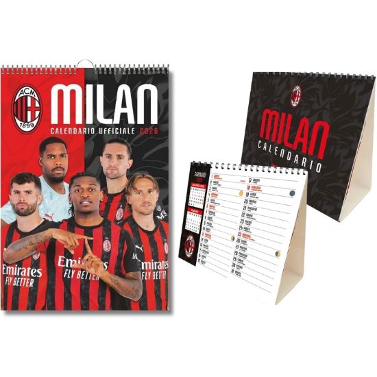 Immagine di CALENDARI UFFICIALE MILAN 1pz VERTICALE + TAVOLO 2026