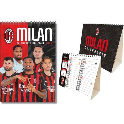 Immagine di CALENDARI UFFICIALE MILAN 1pz VERTICALE + TAVOLO 2026