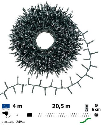 Immagine di LUMINARIA 1000 LED 20,5MT BIANCO CALDO MINICLUSTER