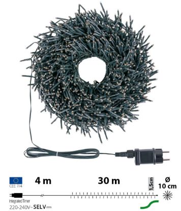 Immagine di LUMINARIA 2000 LED 30MT BIANCO CALDO CLUSTER