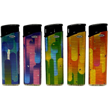 Immagine di ACCENDINO ATOMIC ELETTRONICO 50pz HOLOGRAPHIC LAMETTA
