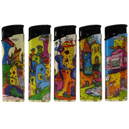 Immagine di ACCENDINO ATOMIC ELETTRONICO 50pz PSYCHODELIC