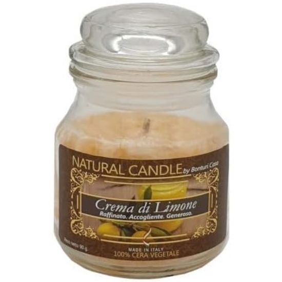 Immagine di CANDELA 90gr VEGETALE IN GIARA VETRO CREMA DI LIMONE