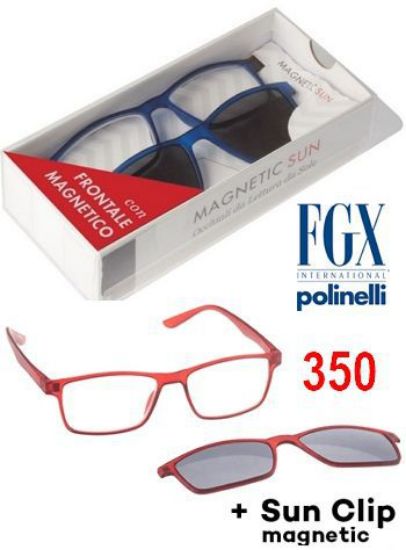 Immagine di OCCHIALI GRAD. BULLONERIE MAGNET CLIPS (da 3.50) 1pz ROSSO + ASTUCCIO