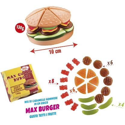 Immagine di CARAMELLE MAX BURGER GUMMY 16pz 130gr - JOYGUM senza display
