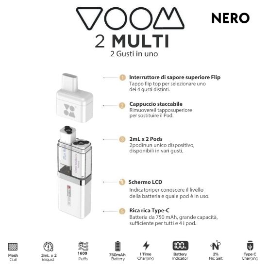 Immagine di VOOM DEVICE MULTI2 RICARICABILE 1pz BLACK
