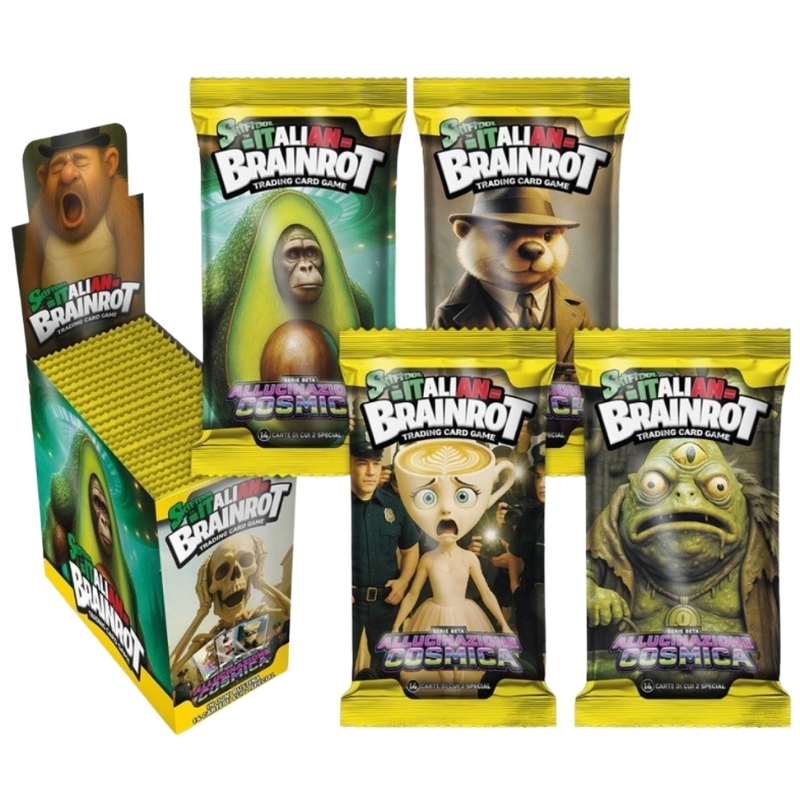 Immagine di CARTE DA GIOCO BRAINROT BUSTINA 1x14pz serie Beta - Allucinanazione Cosmica