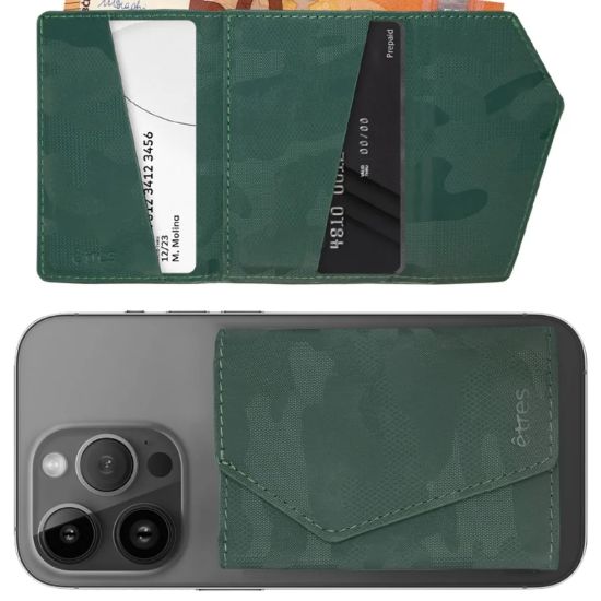 Immagine di PORTAFOGLIO UNISEX 1pz ETRES2 SMART EASY CAMOUFLAGE GREEN + SCATOLA REGALO E BORSA