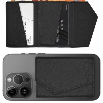 Immagine di PORTAFOGLIO UNISEX 1pz ETRES2 SMART EASY SAFFIANO BLACK + SCATOLA REGALO E BORSA