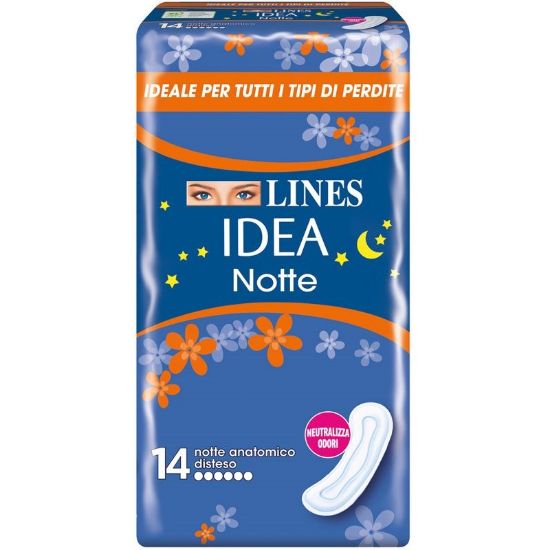Picture of ASSORBENTI LINES IDEA 14pz NOTTE ANATOMICO DIST.