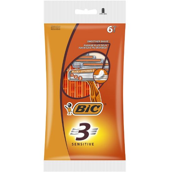 Immagine di RASOIO BIC 3 SENSITIVE 1x6pz ARANCIO