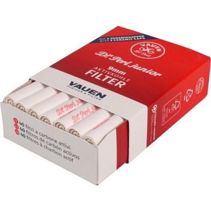 Immagine di FILTRI PER PIPA VAUEN 9mm 10pz x40filtri CARBONI ATTIVI