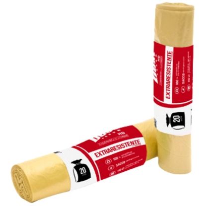 Picture of SACCHETTI IMMONDIZIA 50x60cm 100gr 20pz GIALLI