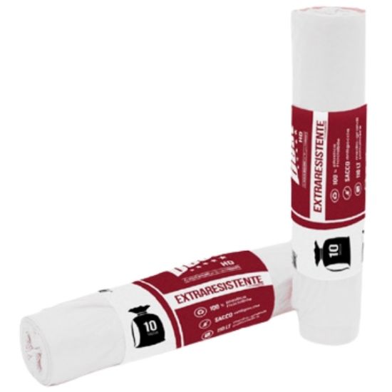 Picture of SACCHETTI IMMONDIZIA 70x110cm 130gr 10pz NEUTRI CON LEGACCIO