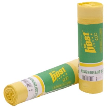 Picture of SACCHETTI IMMONDIZIA 55x65cm 150gr 15pz GIALLI - PROFUMATI CON STRINGA