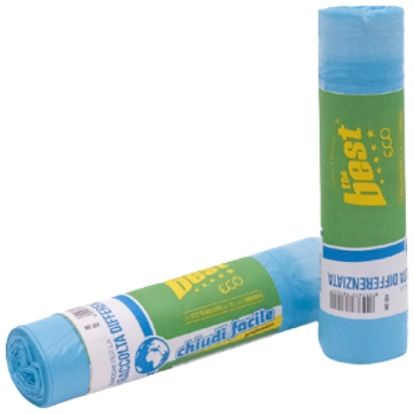 Picture of SACCHETTI IMMONDIZIA 55x65cm 15pz 150gr AZZURRI - PROFUMATI CON STRINGA