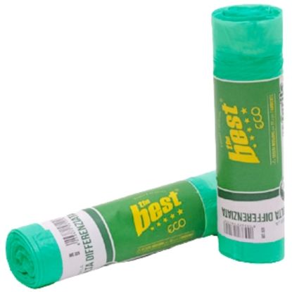 Picture of SACCHETTI IMMONDIZIA 55x65cm 150gr 15pz VERDI - PROFUMATI CON STRINGA