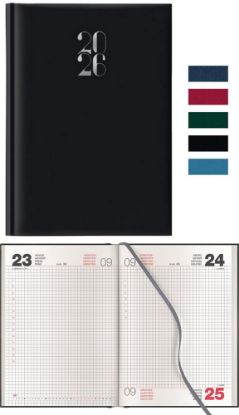 Immagine di AGENDA 15X21 GIORNALIERA QUADRETTI GOMMATO COLORI ASSORTITI