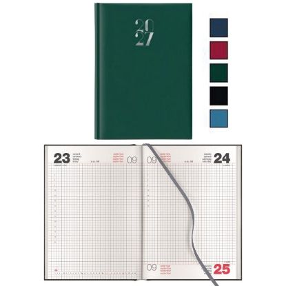 Immagine di AGENDA 15X21 GIORNALIERA QUADRETTI GOMMATO COLORI ASSORTITI
