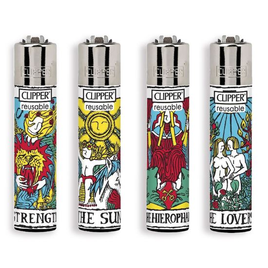 Immagine di ACCENDINO CLIPPER PIETRINA 48pz TAROT CARDS + LB