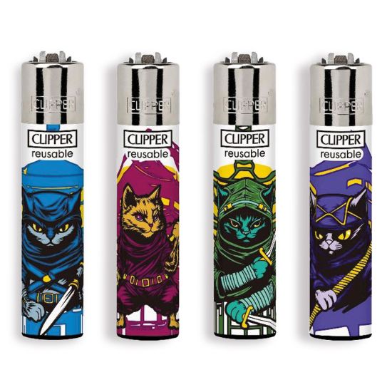 Immagine di ACCENDINO CLIPPER PIETRINA 48pz NINJA CATS