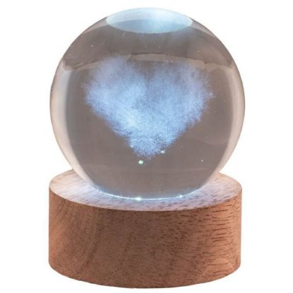 Immagine di SFERA LUMINOSA D6H8cm CUORE NUVOLA a BATTERIA (non inclusa)