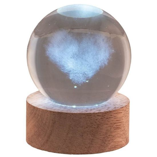 Immagine di SFERA LUMINOSA D6H8cm CUORE NUVOLA a BATTERIA (non inclusa)