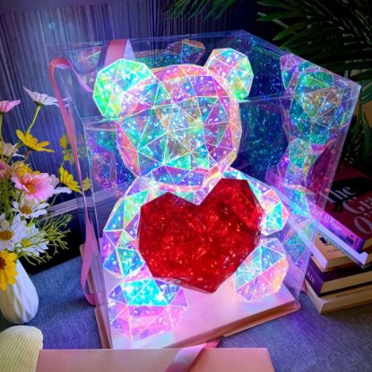 Immagine di LAMPADA LED ORSO CON CUORE 23X19X30cm 200LED