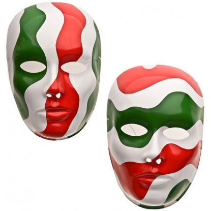 Picture of MASCHERA VISO GRANDE TRICOLORE ITALIA 1pz MODELLI ASSORTITI