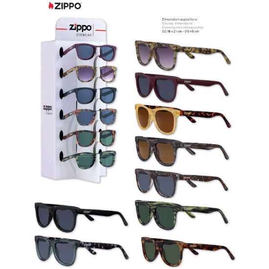 Immagine di OCCHIALI SOLE ZIPPO 9pz EXPO PRE-PACK + EXPO DA BANCO OMAGGIO
