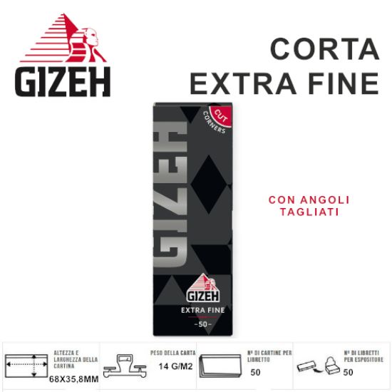 Picture of CARTINE GIZEH CORTA NERA FINE EXTRA SLIM 50pz (Acc. 9)-PROV-A07086002