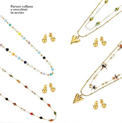 Immagine di PARURE COLLANA + ORECCHINI DONNA NAVIGARE 4pz + SCATOLA REGALO - W2026