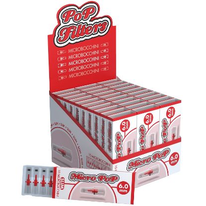 Immagine di BOCCHINI MICRO POP FILTERS 6mm 30x10pz ROSSO SLIM