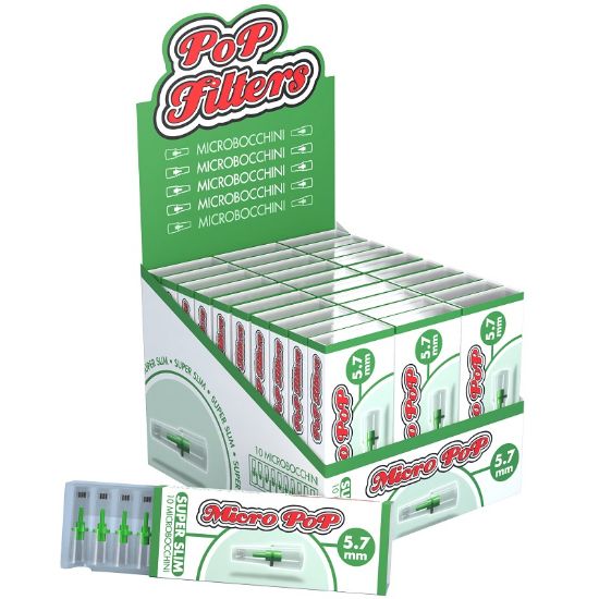 Picture of BOCCHINI MICRO POP FILTERS 5,7mm 30x10pz VERDE SUPERSLIM
