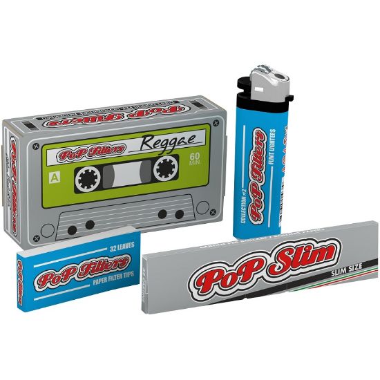 Picture of ASTUCCIO POP FILTERS 96pz FILTRO CARTA + CARTINA KS SILVER + ACCENDINO (Acc. 22,12) - PROV-D00001643