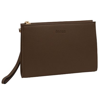 Immagine di BORSELLO POCHETTE ETRES 1pz BROWN-GOLD con tracolla - SINTETICO