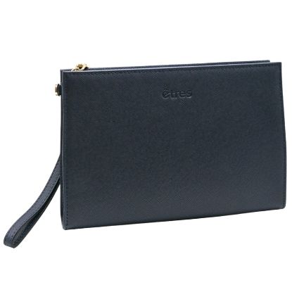 Picture of BORSELLO POCHETTE ETRES 1pz BLUE-GOLD con tracolla - SINTETICO