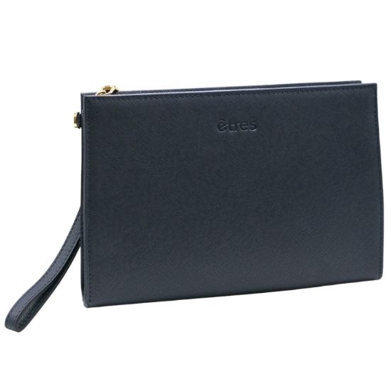 Immagine di BORSELLO POCHETTE ETRES 1pz BLUE-GOLD con tracolla - SINTETICO