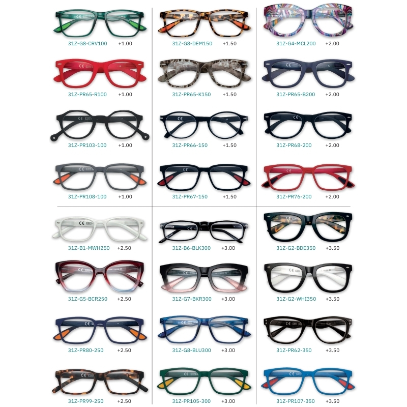 Picture of OCCHIALI GRAD. ZIPPO (da 1.00 a 3.50) 24pz EXPO DA BANCO - 31Z-PD-24RG