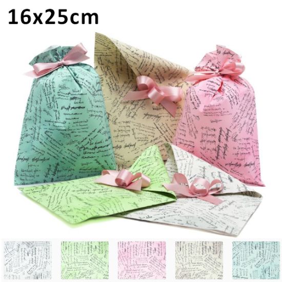 Immagine di BUSTA REGALO CELLO DECOR SCRIPT 16X25cm 100pz