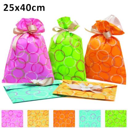 Picture of BUSTA REGALO CELLO DECOR ROUND 25x40cm 100pz