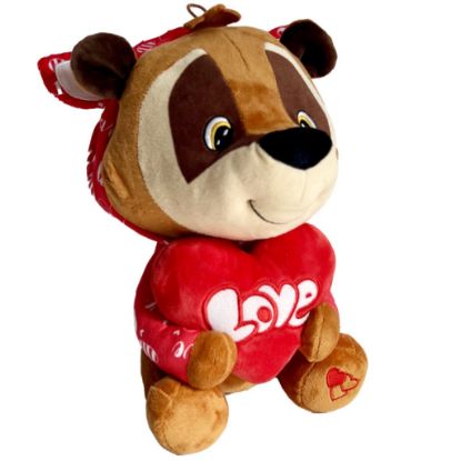 Immagine di PELUCHES PROCIONE 30CM CON FELPA E CUORE