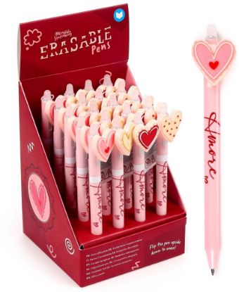 Picture of PENNA CANCELLABILE CUORE 14,5CM 20PZ IN EXPO